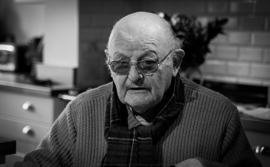 Portrait of an elderly man shot with an Olympus 45mm f/1.8